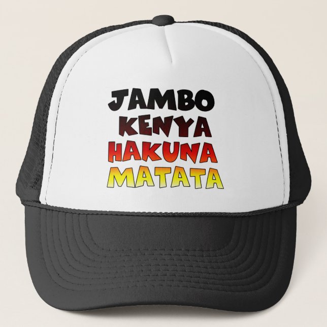 Boné Linda Jambo Kenya Hakuna Matata Lovely Art (Frente)