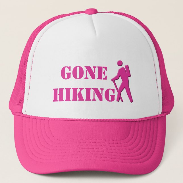 Boné lindo chapéu esportivo rosa e branco para trilhas. (Frente)