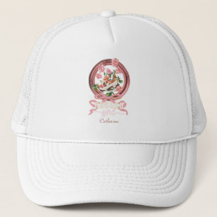 Boné Lindo Nome de Menina Clássico Rosa Rococó Rosas La