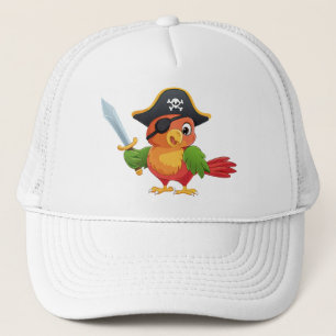 Boné Lindo papagaio pirata de desenho animado
