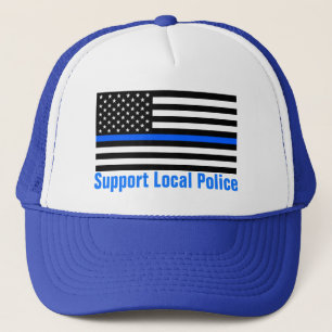 Boné Linha Azul Fino da Polícia Local
