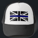 Boné Linha Azul Fino - Reino Unido<br><div class="desc">"Linha azul fina" é um termo que normalmente se refere ao conceito de polícia como a linha que impede a sociedade de cair no caos violento[1]. O "azul" em "linha azul fina" refere-se à cor azul dos uniformes de muitos departamentos de polícia. Esta é a versão do Reino Unido.</div>