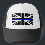 Boné Linha Azul Fino - Reino Unido<br><div class="desc">"Linha azul fina" é um termo que normalmente se refere ao conceito de polícia como a linha que impede a sociedade de cair no caos violento[1]. O "azul" em "linha azul fina" refere-se à cor azul dos uniformes de muitos departamentos de polícia. Esta é a versão do Reino Unido.</div>