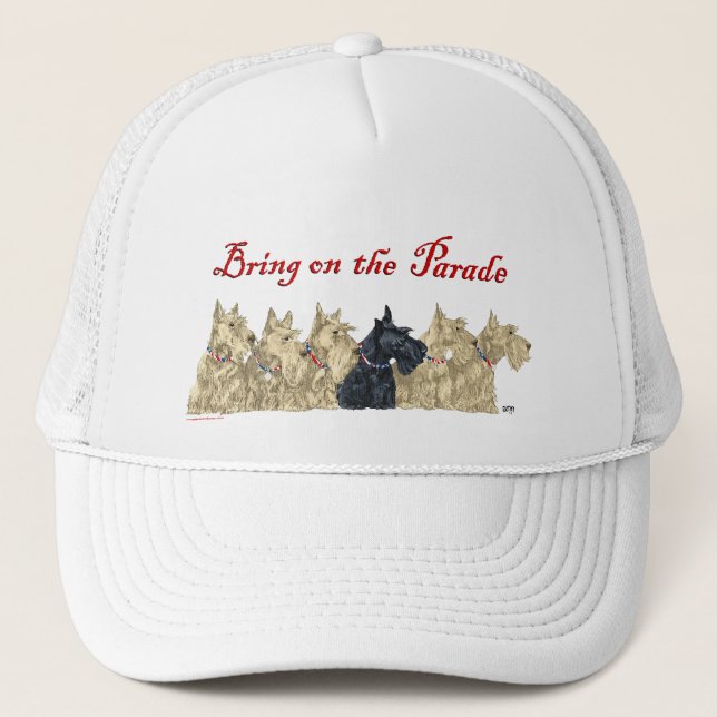 Boné Linha de Scotties Trigo e Preto (Frente)