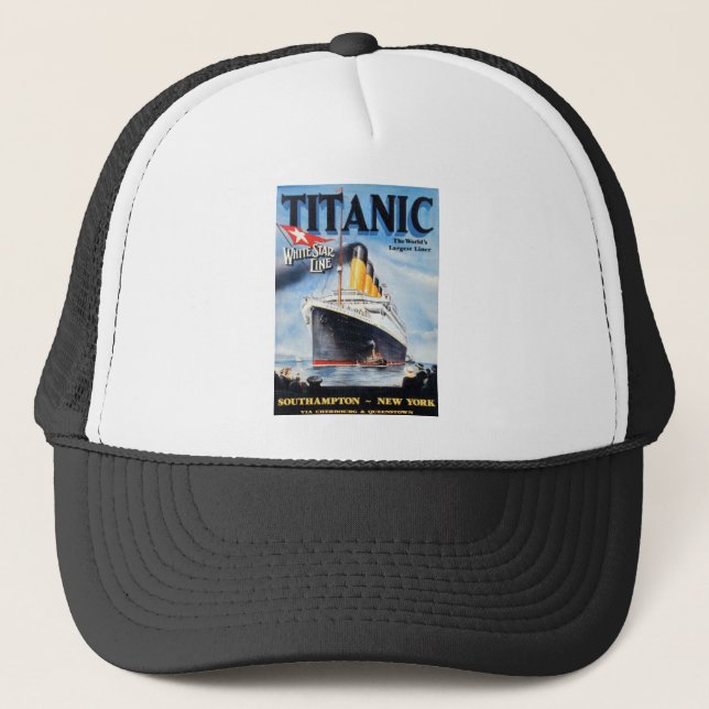 Boné Linha White Star Titanic - Maior Liner do Mundo (Frente)