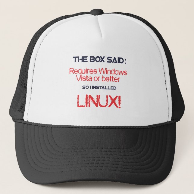 Boné Linux é melhor (Frente)