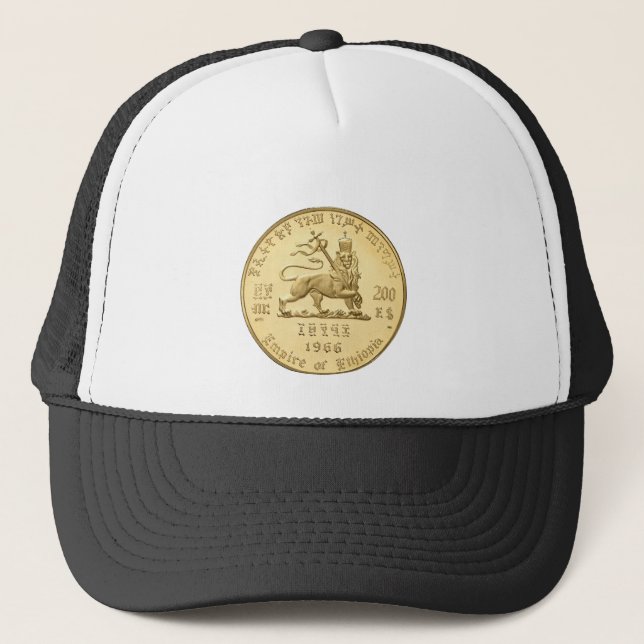 Boné Lion of Judah - Haile Selassie Trucker Cap - (Frente)