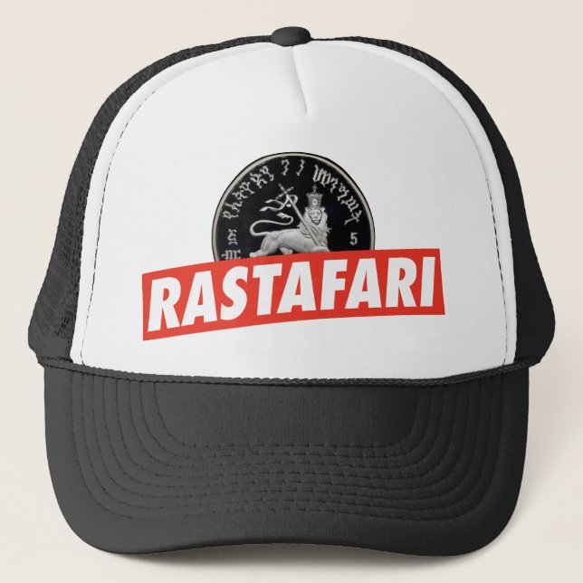 Boné Lion of Judah - Jah Rastafari reggae Trucker Cap - (Frente)