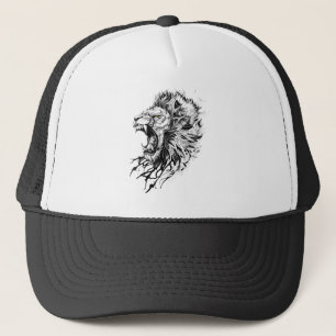 Boné Lion Wild Animal Nature Illustration Art Tattoo