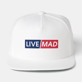Boné Live Mad Bold Typography Hat Design