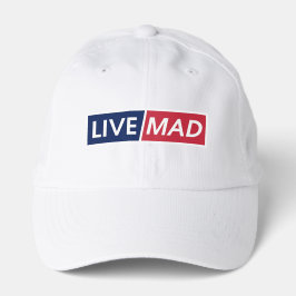 Boné Live Mad Bold Typography Hat Design