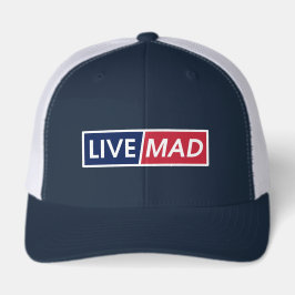 Boné Live Mad Bold Typography Hat Design