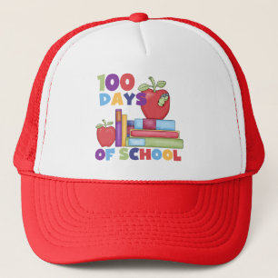 Boné Livros e maçãs 100 dias do camiseta da escola