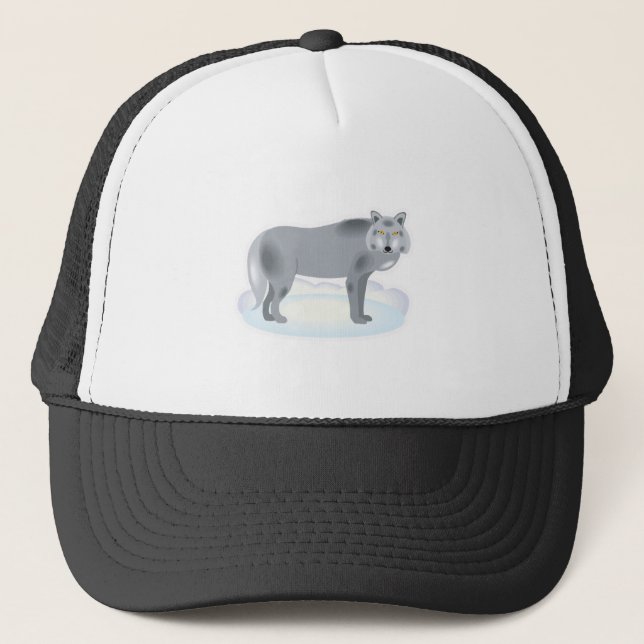 Boné lobo cinzento de inverno (Frente)