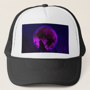 BONÉ LOBO UIVANDO LUA MAGENTA