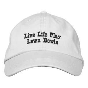 Boné Logotipo bordado de Bowls do Live Life Play Lawn,