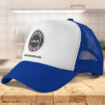 Boné Logotipo comercial simples e funcionários do site<br><div class="desc">Adicione o logotipo e a identidade de marca da sua empresa a este chapéu de caminhoneiro, assim como o seu endereço ou slogan do site, clicando no botão "Personalizar" acima. Esses chapéus de caminhoneiro que podem ser marcas podem anunciar sua empresa enquanto os funcionários os vestem e dobram como uma...</div>