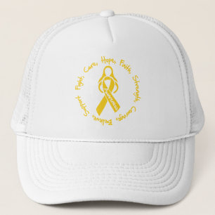 Boné Logotipo da esperança da cura da luta do cancer d