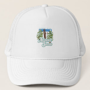 Boné Logotipo da Montanha Snow Vermont Ski. Camiseta