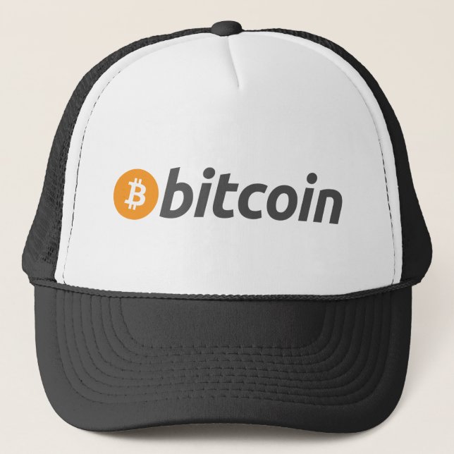 Boné Logotipo de Bitcoin + texto (Frente)
