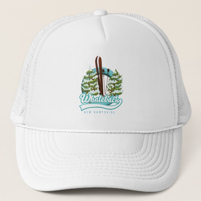 Boné Logotipo de esqui retrô Whaleback New Hampshire (Frente)