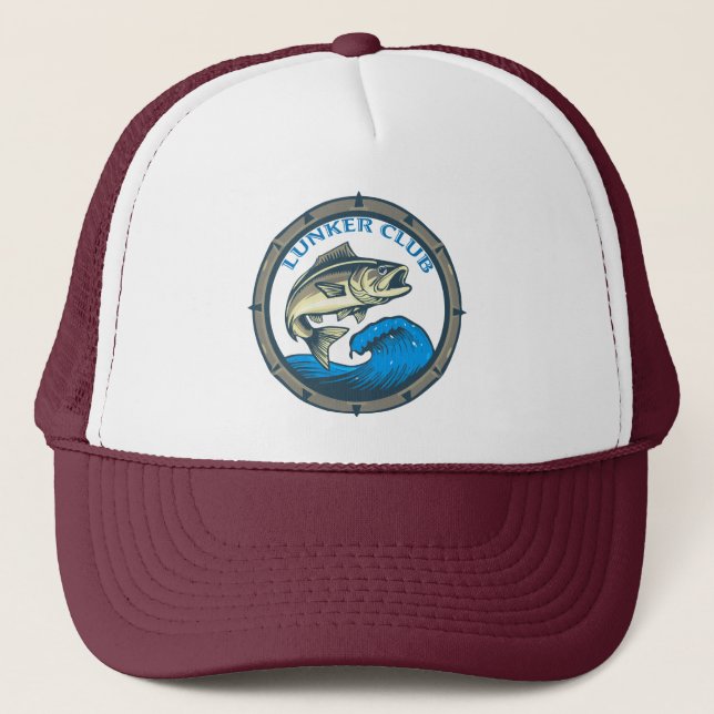 Boné Logotipo de Pesca "Clube Lunker" (Frente)