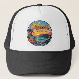Boné Logotipo de Viagem Retro Maui Havaí