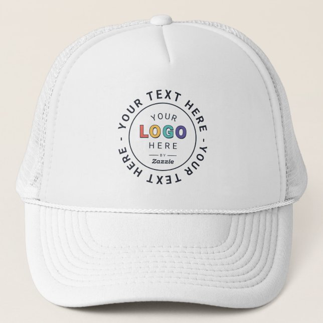 Boné Logotipo e Texto Personalizados para Negócios (Frente)