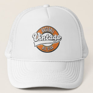 Boné Logotipo estilo vintage de beisebol.
