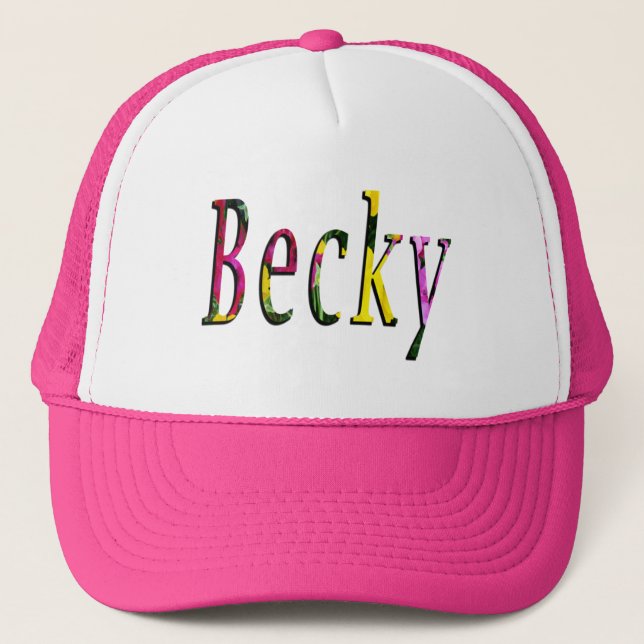 Boné Logotipo Floral Becky Name (Frente)