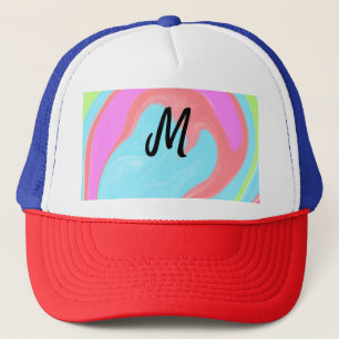 Boné logotipo monograma mínimo simples personalizado de