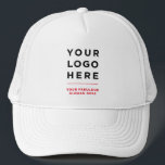 Boné Logotipo Personalizado Vermelho e Texto com Marca<br><div class="desc">Aparição do logotipo empresarial vermelho Impresso Promocional de texto opcional Baseball & Trucker Hat Expresse seu estilo exclusivo da empresa com o nosso logotipo personalizável e chapéus de marca de texto - não é necessária nenhuma ordem mínima. Quer você prefira matizes vibrantes ou tons clássicos, oferecemos uma ampla variedade de...</div>