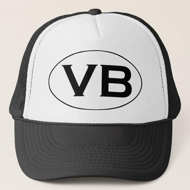 Boné Logotipo preto e branco básico do Oval de VB (Frente)