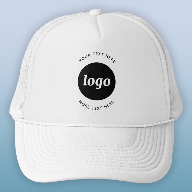 Boné Logotipo Simples Com Empresa De Texto (Simple logo with text promotional business trucker hat)
