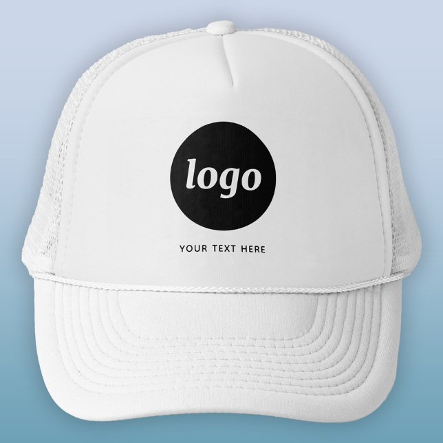 Boné Logotipo Simples Com Empresa De Texto (Logo custom text business promotional trucker hat)