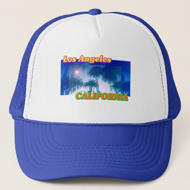 Boné "Los Angeles CALIFÓRNIA" Palm Trees Sunshine Hat (Frente)