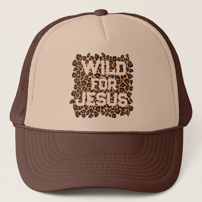 Boné Louco Por Jesus - Impressão De Leopardo (Frente)