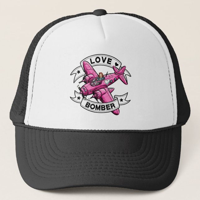 Boné Love Bomber Pilot Pink (Frente)