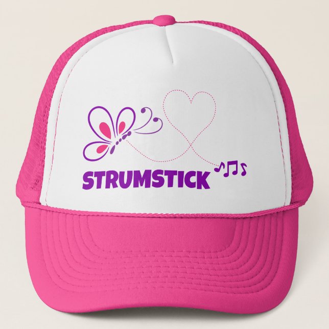 Boné Love Strumstick Pink Purple Butterfly Heart (Frente)