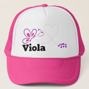 Boné Love Viola Pink Purple Butterfly Heart