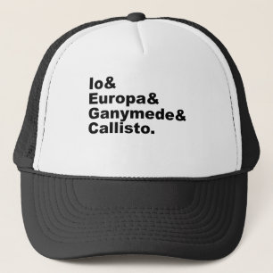 Boné Luas Galileu Io Europa Ganymede Callisto