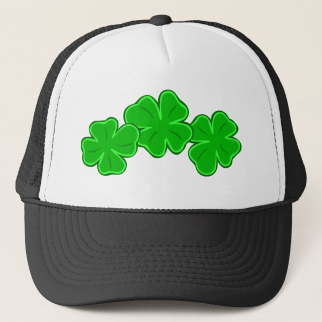 Boné Lucky Shamrock Four Folha Clover Hat (Frente)