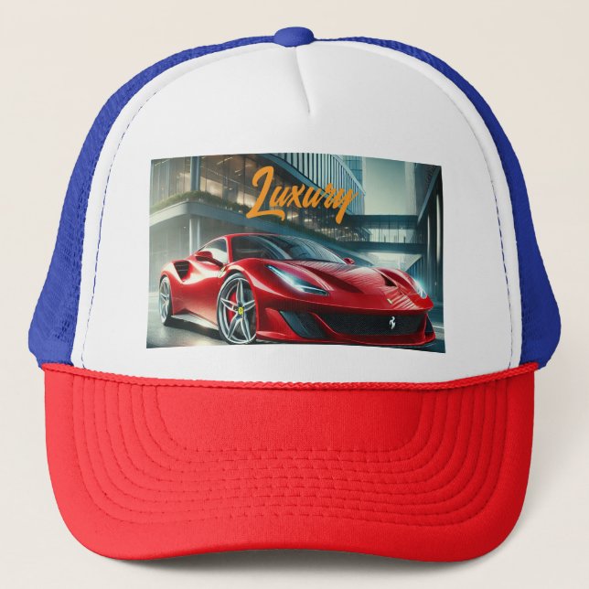 Boné Luxury Ferrari Car Design Hat (Frente)