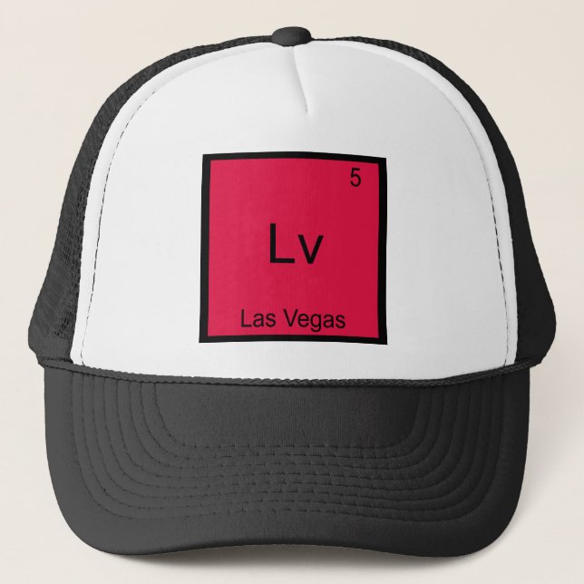 Boné Lv - Camiseta Símbolo Elemento Químico Cidade Las  (Frente)