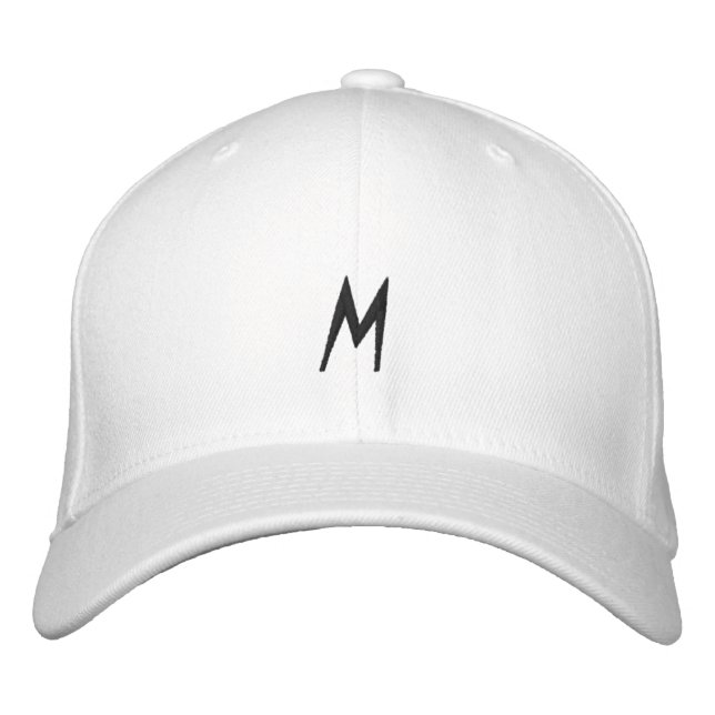 Boné M Monograma Inicial Combina Lã Flexível Clássica (Frente)