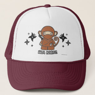 Boné Macaco de Ninja! Com chapéu de Shurikens