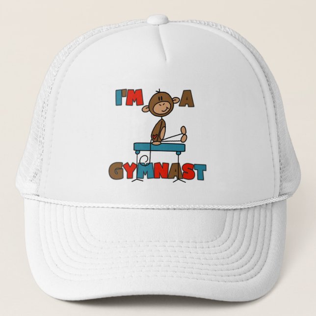 Boné Macaco Eu sou um Ginasta Camisetas e Presentes (Frente)