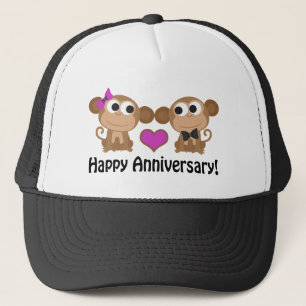 Boné Macacos felizes do aniversário