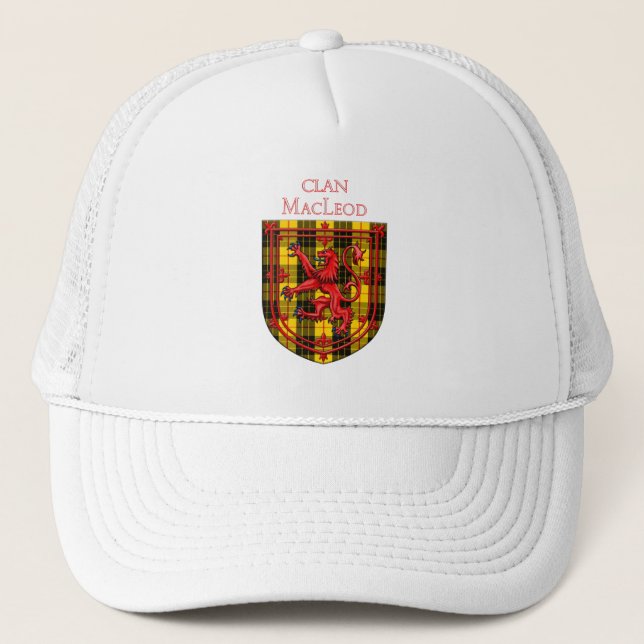 Boné MacLeod Tartan - Xadrez escocesa - Rampant (Frente)