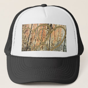Boné Madeira entrelaçada do coração da corda do amor